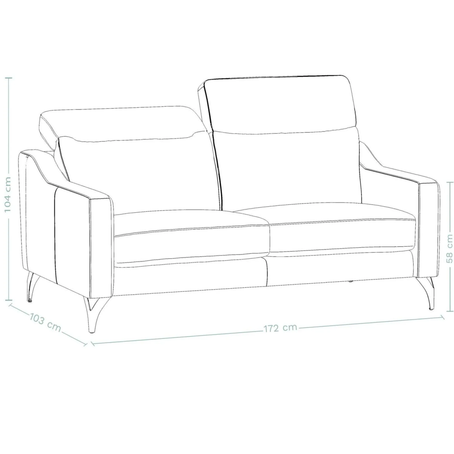 Canapés Droits|Canapés Fixes>Camif Canapé cuir têtières relevables Ben - - 3 places Blanc