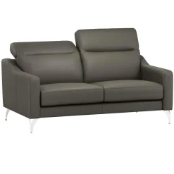 Canapés Droits|Canapés Fixes>Camif Canapé cuir têtières relevables Ben - - 3 places Ardoise