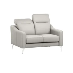 Canapés Droits|Canapés Fixes>Camif Canapé cuir têtières relevables Ben - - 2 places Blanc