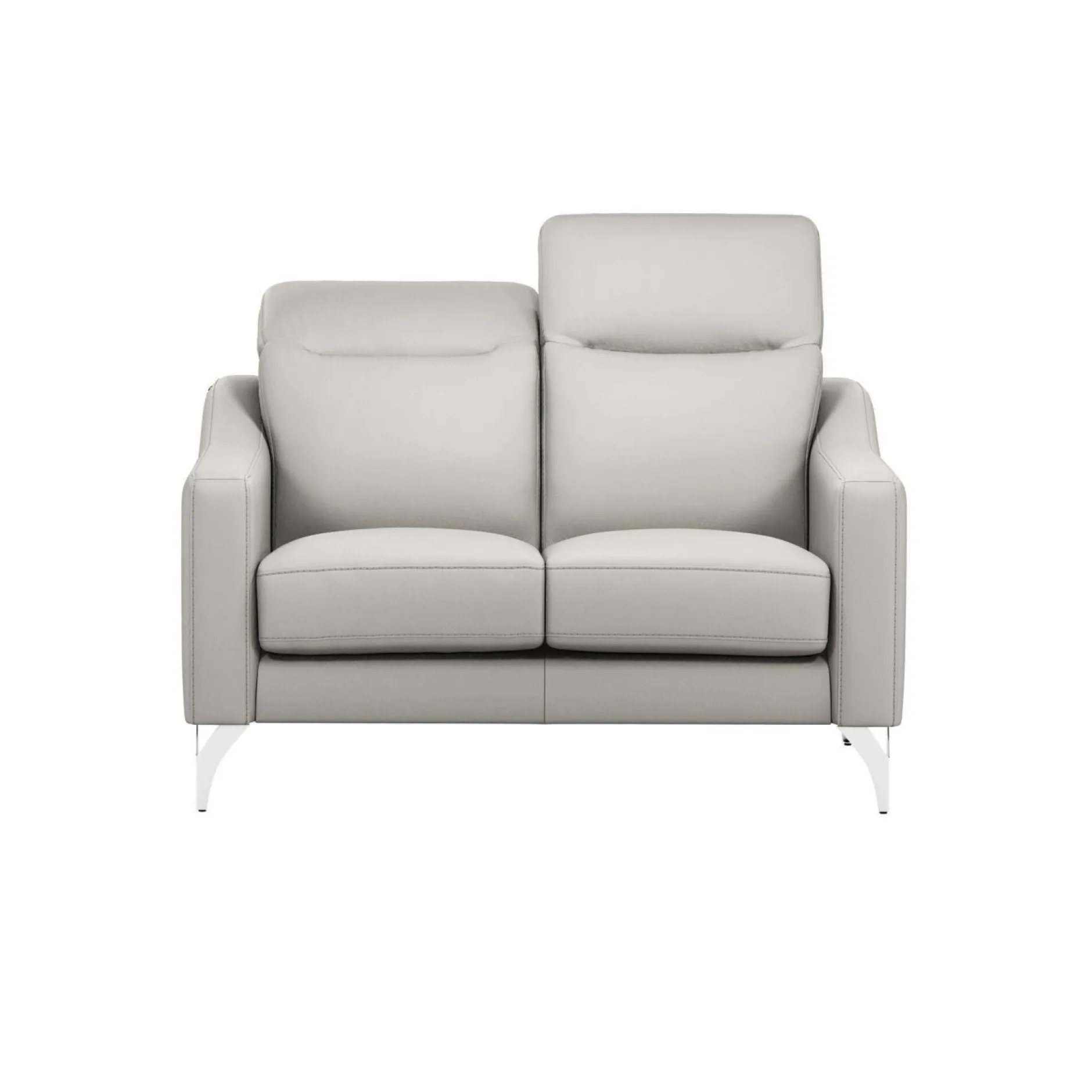 Canapés Droits|Canapés Fixes>Camif Canapé cuir têtières relevables Ben - - 2 places Blanc