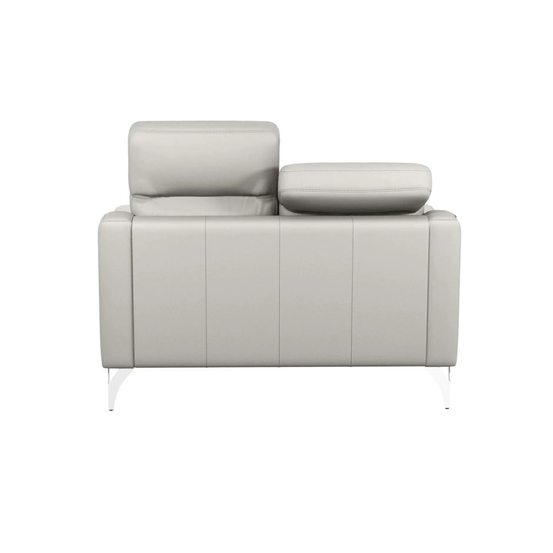 Canapés Droits|Canapés Fixes>Camif Canapé cuir têtières relevables Ben - - 2 places Blanc