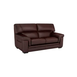 Canapés Droits|Canapés Fixes>Camif Canapé cuir Valentina - - 2 places Marron Foncé