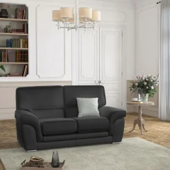 Canapés Droits|Canapés Fixes>Camif Canapé cuir Vittoria - - 2 places Anthracite