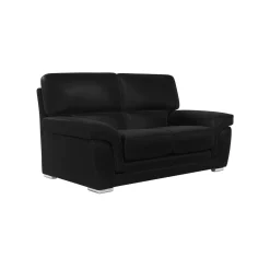 Canapés Droits|Canapés Fixes>Camif Canapé cuir Vittoria - - 2 places Noir