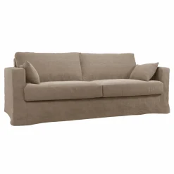 Canapés Fixes|Canapés Droits>Camif Canapé lin déhoussable Martigues - - 3 places Naturel