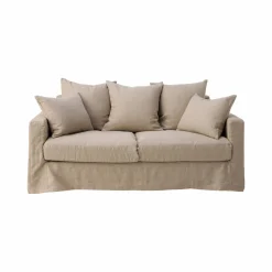 Canapés Fixes>Camif Canapé lin déhoussable Moëze - - 2 places Naturel