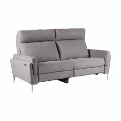 Canapés Relax>Camif Canapé relax électrique tissu Boston - - 3 places Gris Clair