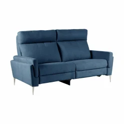 Canapés Relax>Camif Canapé relax électrique tissu Boston - - 3 places - relax à droite Bleu Jean