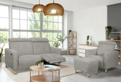 Canapés Relax>Camif Canapé relax électrique tissu Chambord - - Grand 2 places Gris