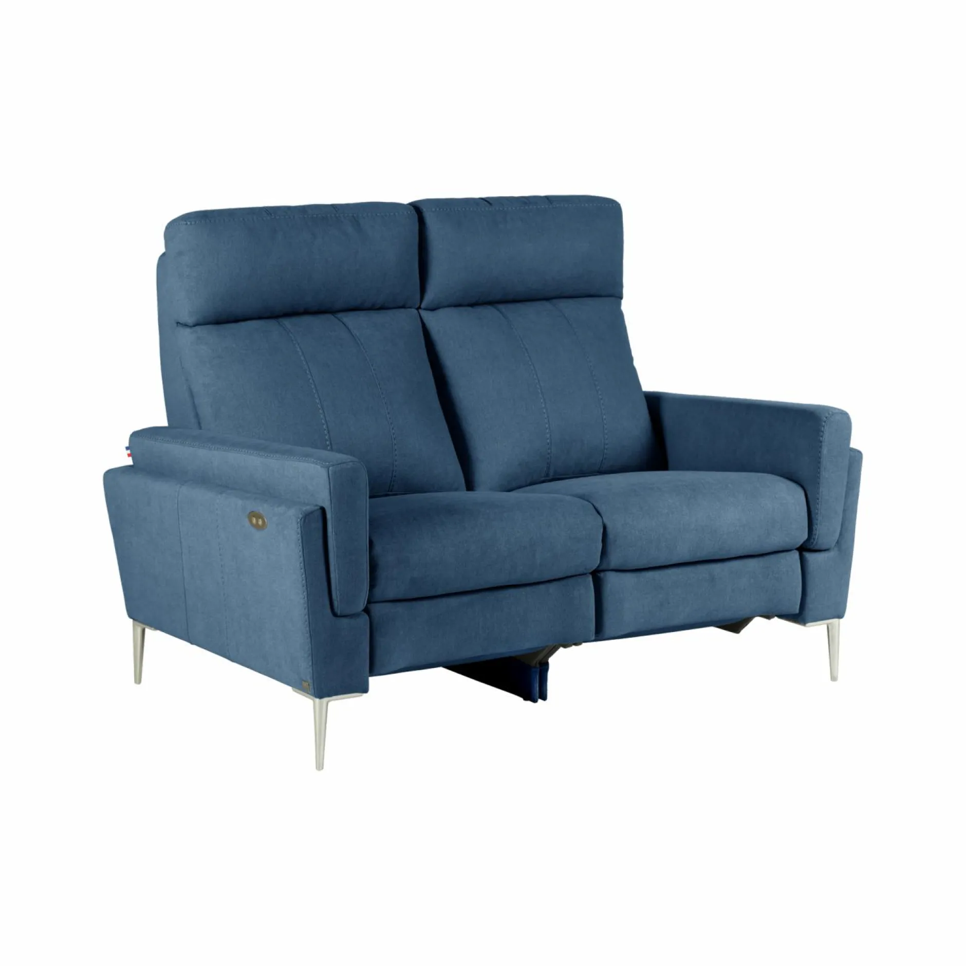 Canapés Relax>Camif Canapé relax électrique tissu Boston - - 2 places Bleu Jean