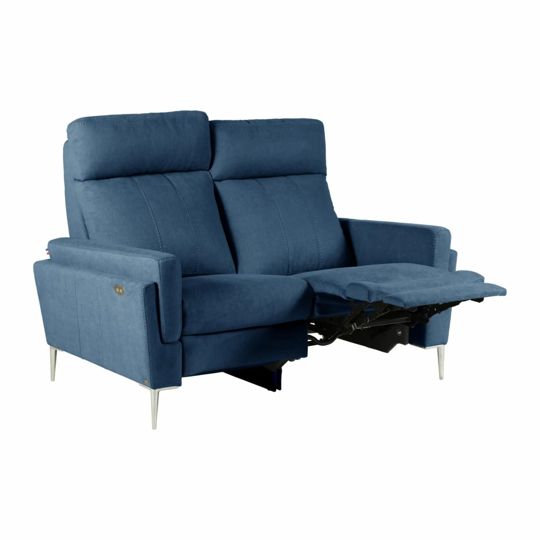 Canapés Relax>Camif Canapé relax électrique tissu Boston - - 2 places Bleu Jean