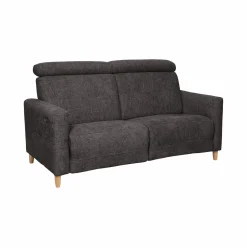 Canapés Relax>Camif Canapé relax électrique tissu Chambord - - Grand 2 places Noir