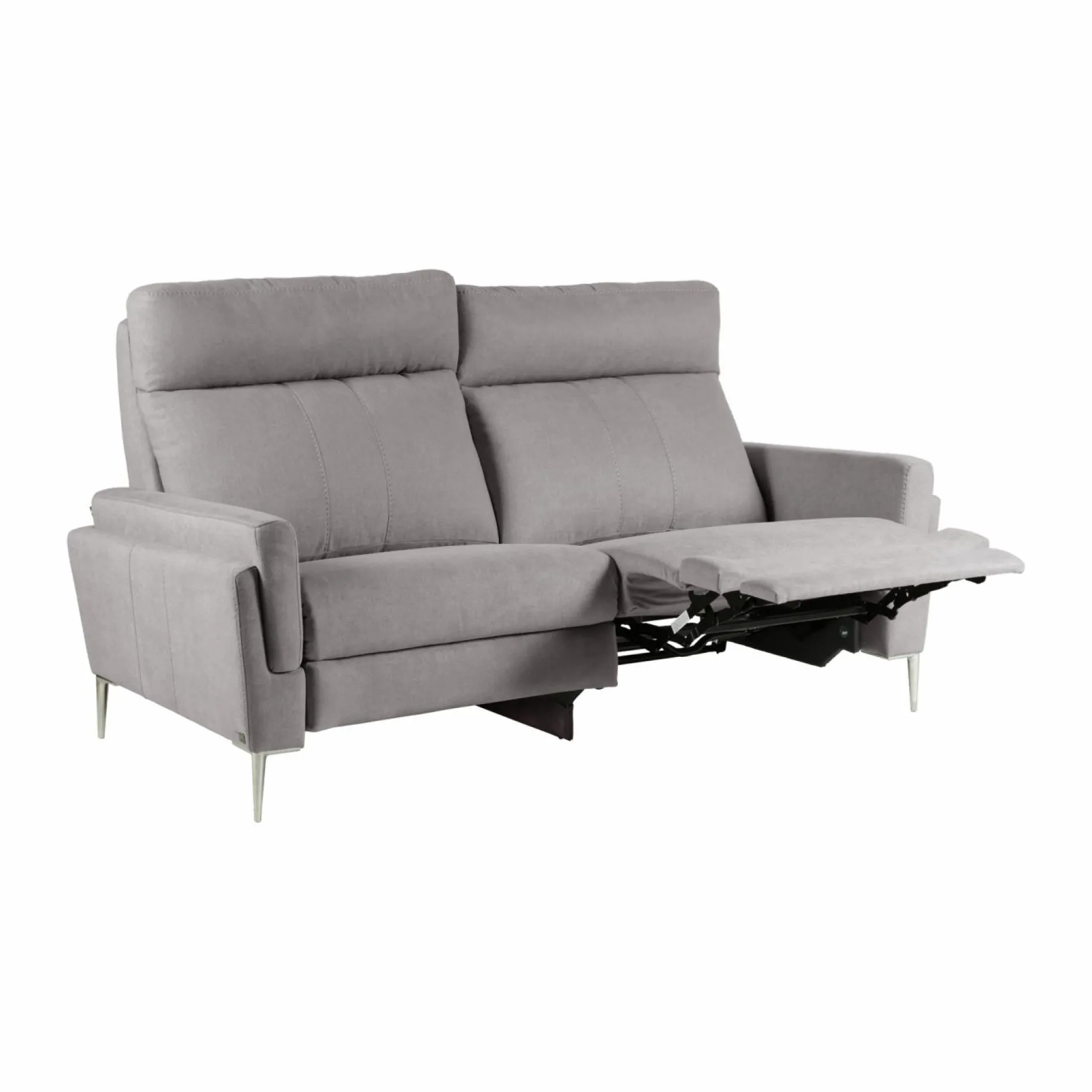 Canapés Relax>Camif Canapé relax électrique tissu Boston - - 3 places - relax à droite Gris Clair