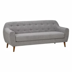 Canapés Droits|Canapés Fixes>Camif Canapé tissu Agathe - - 3 places Gris Clair