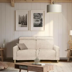 Canapés Fixes>Camif Canapé tissu Chambord - - Grand 2 places Ivoire