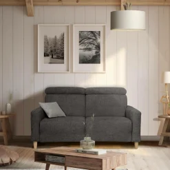 Canapés Fixes>Camif Canapé tissu Chambord - - 2 places Noir