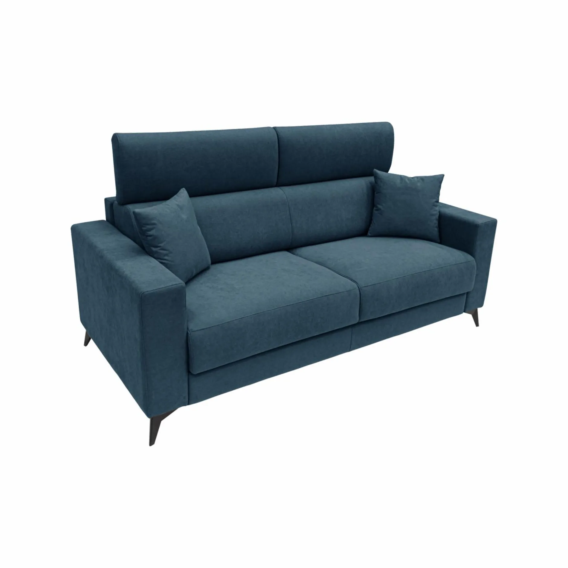 Canapés Fixes|Canapés Droits>Camif Canapé tissu déhoussable Alden - - Grand 2 places Bleu