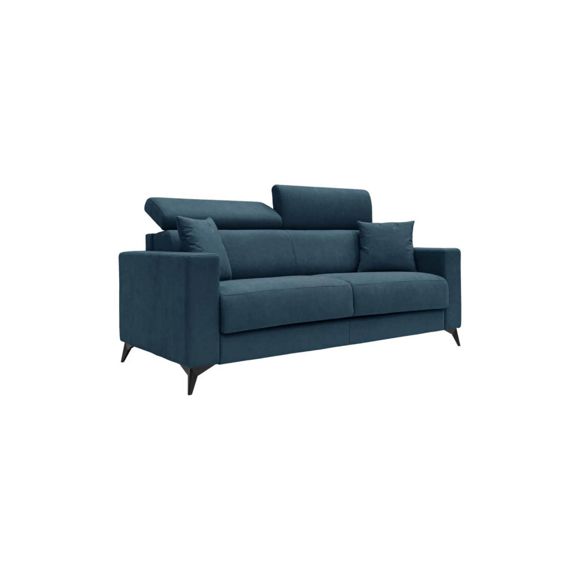 Canapés Fixes|Canapés Droits>Camif Canapé tissu déhoussable Alden - - Grand 2 places Bleu