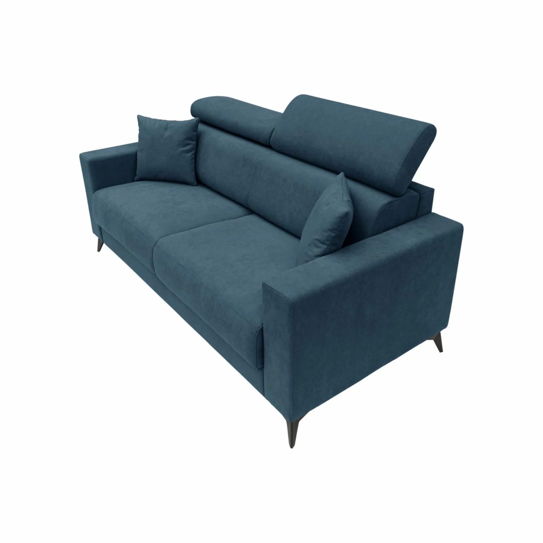 Canapés Fixes|Canapés Droits>Camif Canapé tissu déhoussable Alden - - Grand 2 places Bleu