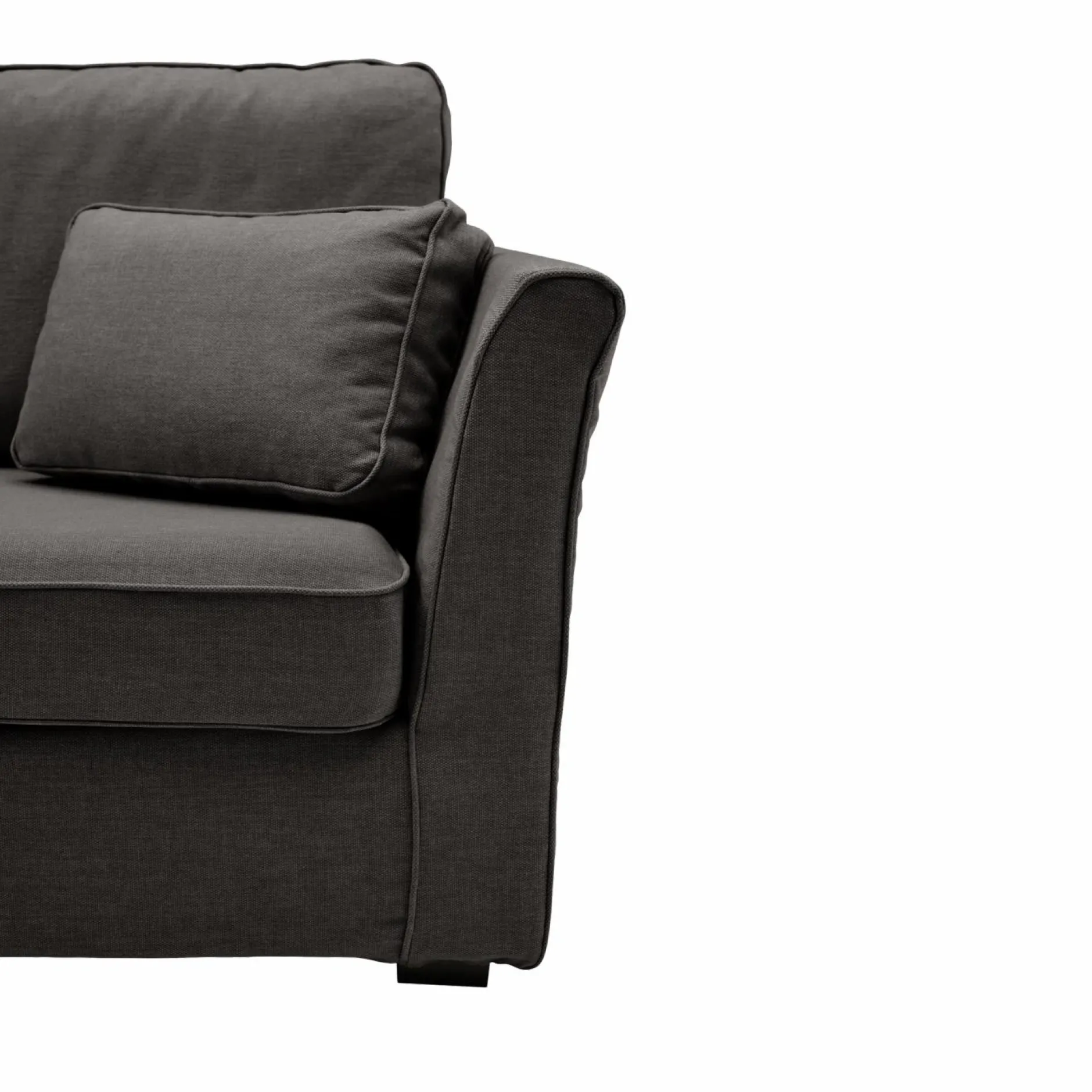 Canapés Droits|Canapés Fixes>Camif Canapé tissu déhoussable Marbella - - 2 places Gris Anthracite