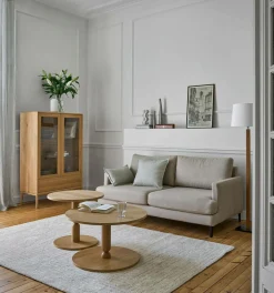 Canapés Fixes>Camif Canapé tissu déhoussable Merlin - - 3 places Beige