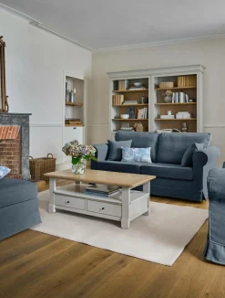 Canapés Fixes>Camif Canapé tissu déhoussable Naxos - - 4 places Bleu