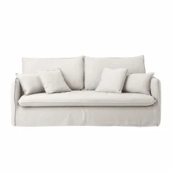 Canapés Fixes>Camif Canapé tissu effet lin Orphée - - 3 places Naturel