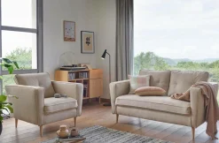 Canapés Fixes>Camif Canapé tissu Ondine - - 3 places Crème