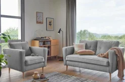 Canapés Fixes>Camif Canapé tissu Ondine - - 3 places Gris