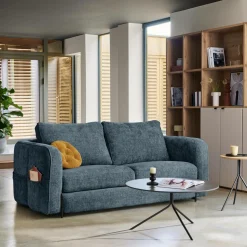 Canapés Fixes>Camif Canapé tissu Orlane - Bleu