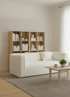 Canapés Fixes>Camif Canapé tissu Pacôme - Ivoire