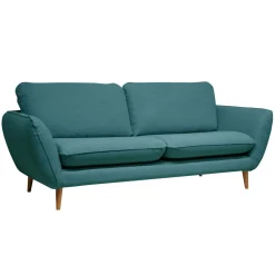 Canapés Fixes>Camif Canapé tissu Persson - - 3 places Bleu Paon