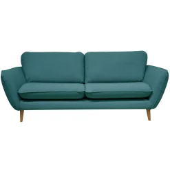 Canapés Fixes>Camif Canapé tissu Persson - - 3 places Bleu Paon