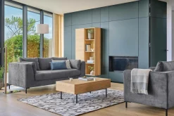 Canapés Droits|Canapés Fixes>Camif Canapé tissu Pornic - - 3 places Gris