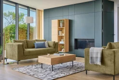 Canapés Droits|Canapés Fixes>Camif Canapé tissu Pornic - - 3 places Olive