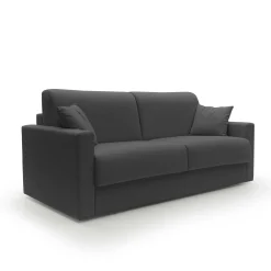 Canapés Fixes>Camif Canapé tissu recyclé déhoussable Aubin - - Grand 3 places Anthracite