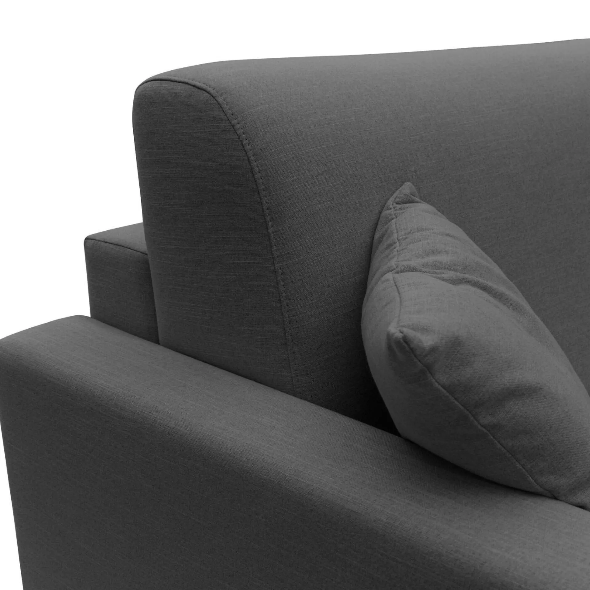 Canapés Fixes>Camif Canapé tissu recyclé déhoussable Aubin - - Grand 3 places Anthracite