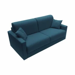 Canapés Fixes>Camif Canapé tissu recyclé déhoussable Aubin - - Grand 2 places Bleu Canard