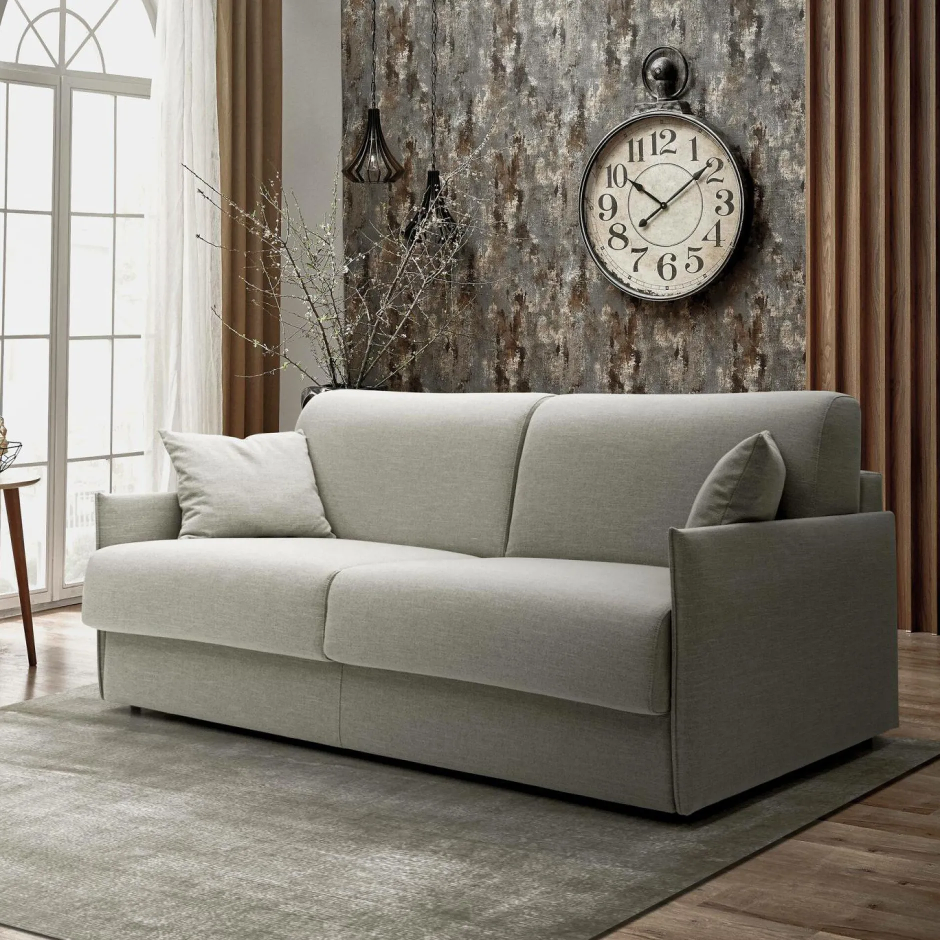 Canapés Fixes>Camif Canapé tissu recyclé déhoussable Arthur - - Grand 2 places Lin