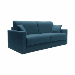 Canapés Fixes>Camif Canapé tissu recyclé déhoussable Aubin - - Grand 3 places Bleu Canard