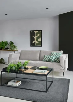 Canapés Droits|Canapés Fixes>Camif Canapé tissu recyclé Olivier - - 2 places Gris Clair