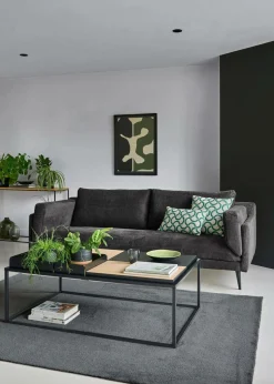 Canapés Droits|Canapés Fixes>Camif Canapé tissu recyclé Olivier - - 4 places Anthracite