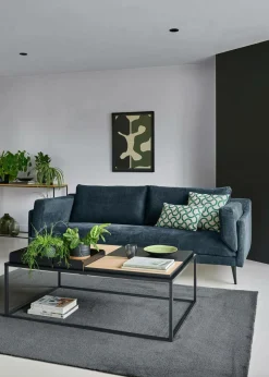 Canapés Droits|Canapés Fixes>Camif Canapé tissu recyclé Olivier - - 2 places Bleu