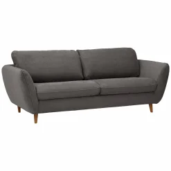 Canapés Droits|Canapés Fixes>Camif Canapé tissu structuré Persson - - 3 places Gris