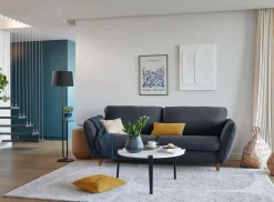 Canapés Droits|Canapés Fixes>Camif Canapé tissu structuré Persson - - 2 places Bleu Marine