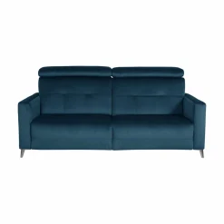 Canapés Fixes>Camif Canapé velours Cheverny - - 3 places Bleu Canard