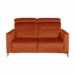 Canapés Fixes>Camif Canapé velours Cheverny - - Grand 2 places Rouille