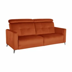 Canapés Fixes>Camif Canapé velours Cheverny - - 3 places Rouille