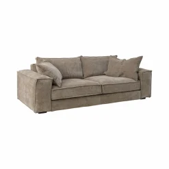 Canapés Fixes>Camif Canapé velours côtelé Martin - - 3 places Argile