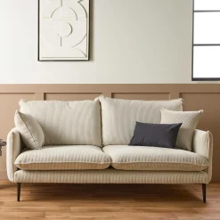 Canapés Fixes>Camif Canapé velours côtelé Oréa - - 2 places Beige